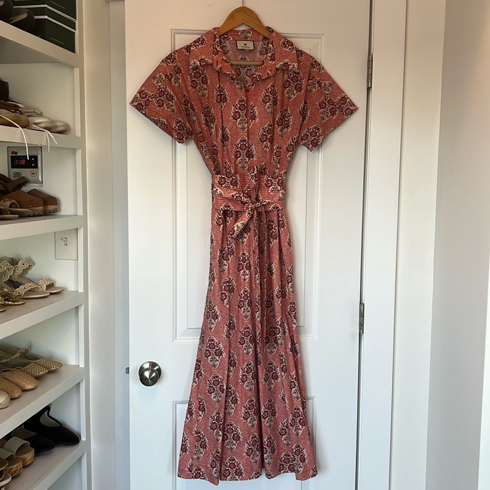 Tuckernuck belted midi dress size S